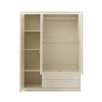Dusklia - Ruby 3 Door Wardrobe with Drawers - Cream