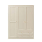 Dusklia - Ruby 3 Door Wardrobe with Drawers - Cream