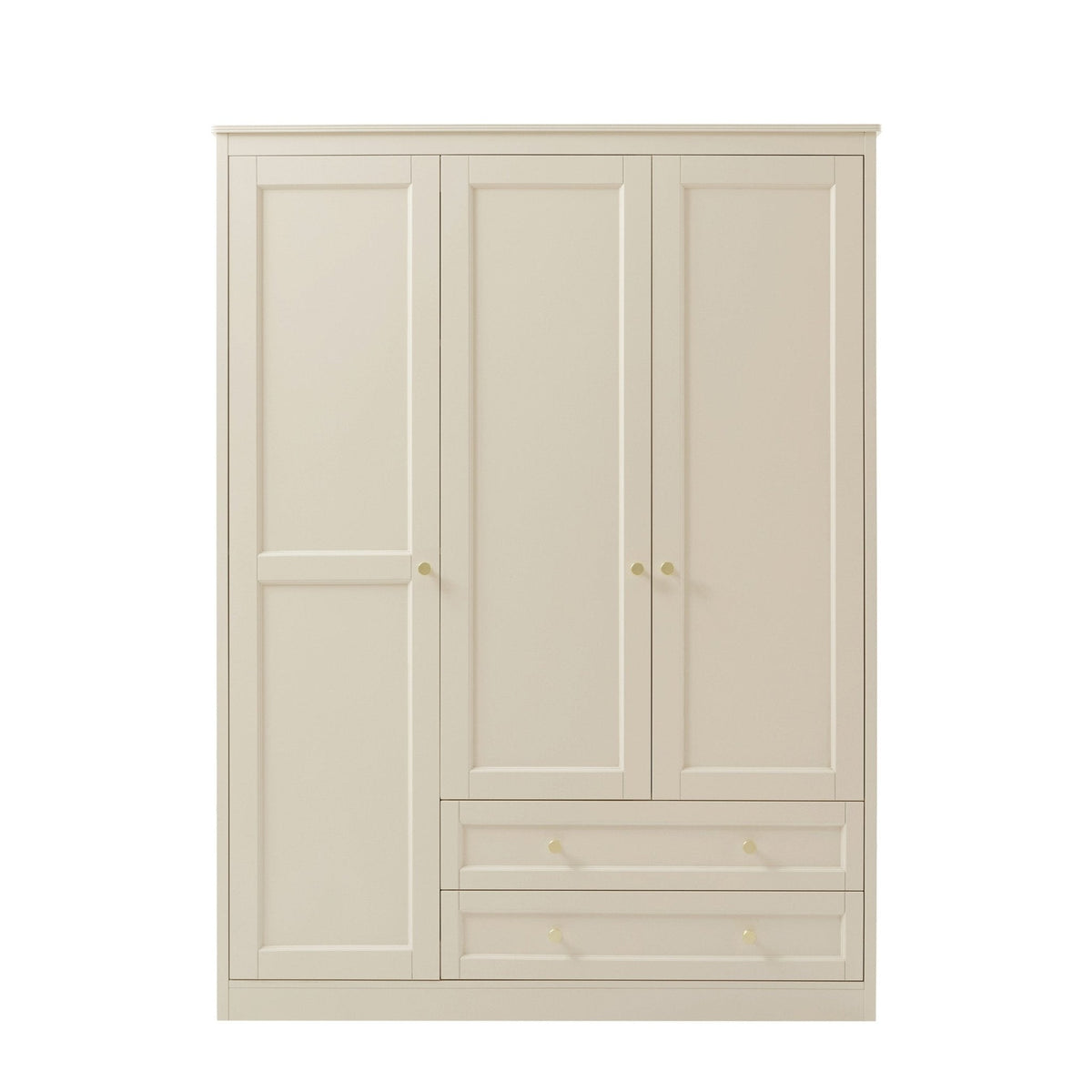 Dusklia - Ruby 3 Door Wardrobe with Drawers - Cream