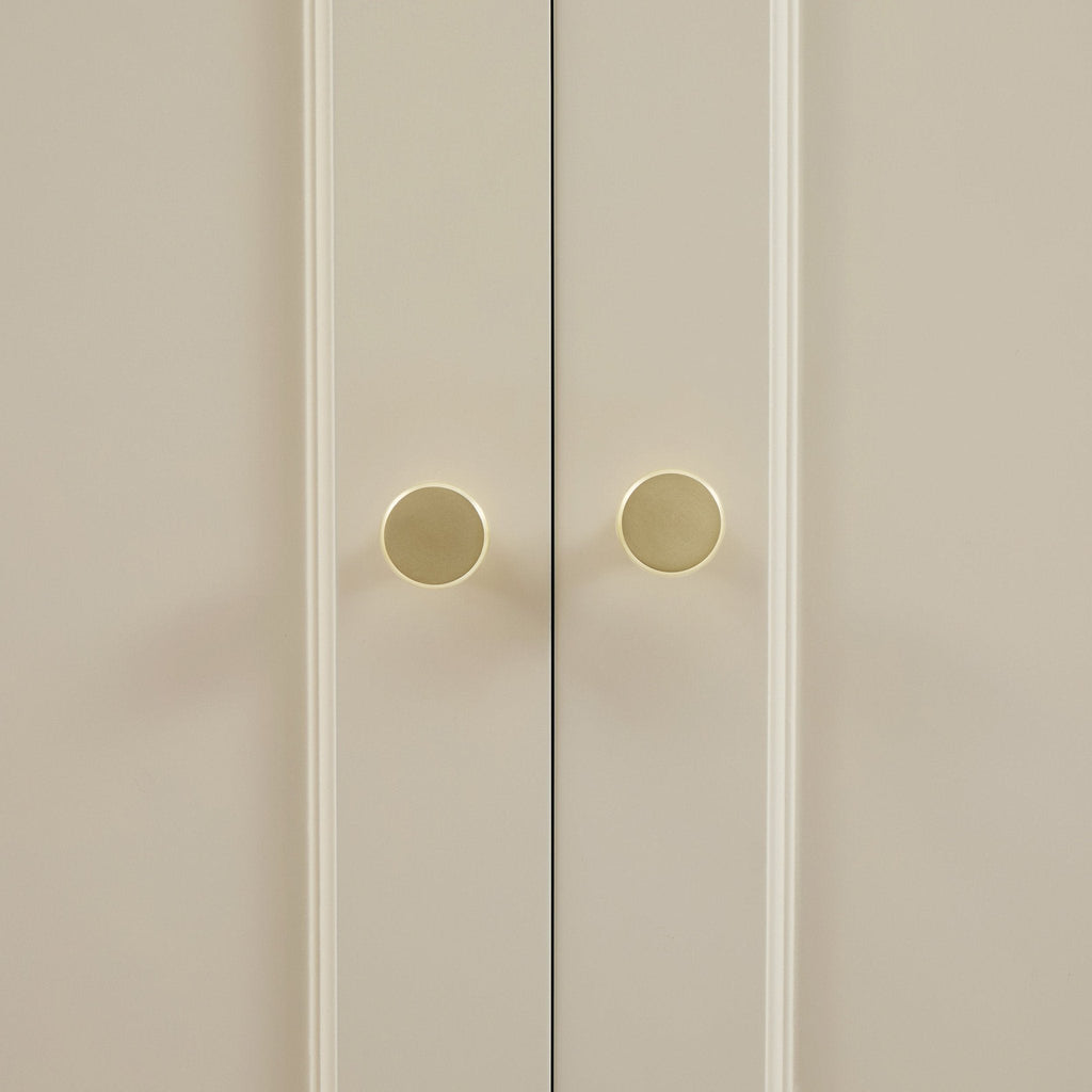 Dusklia - Ruby 3 Door Wardrobe with Drawers - Cream