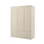 Dusklia - Ruby 3 Door Wardrobe with Drawers - Cream