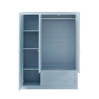 Dusklia - Ruby 3 Door Wardrobe with Drawers - Sky Blue