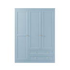 Dusklia - Ruby 3 Door Wardrobe with Drawers - Sky Blue