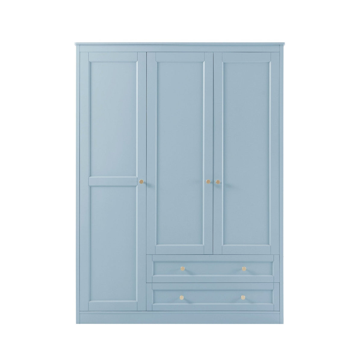 Dusklia - Ruby 3 Door Wardrobe with Drawers - Sky Blue