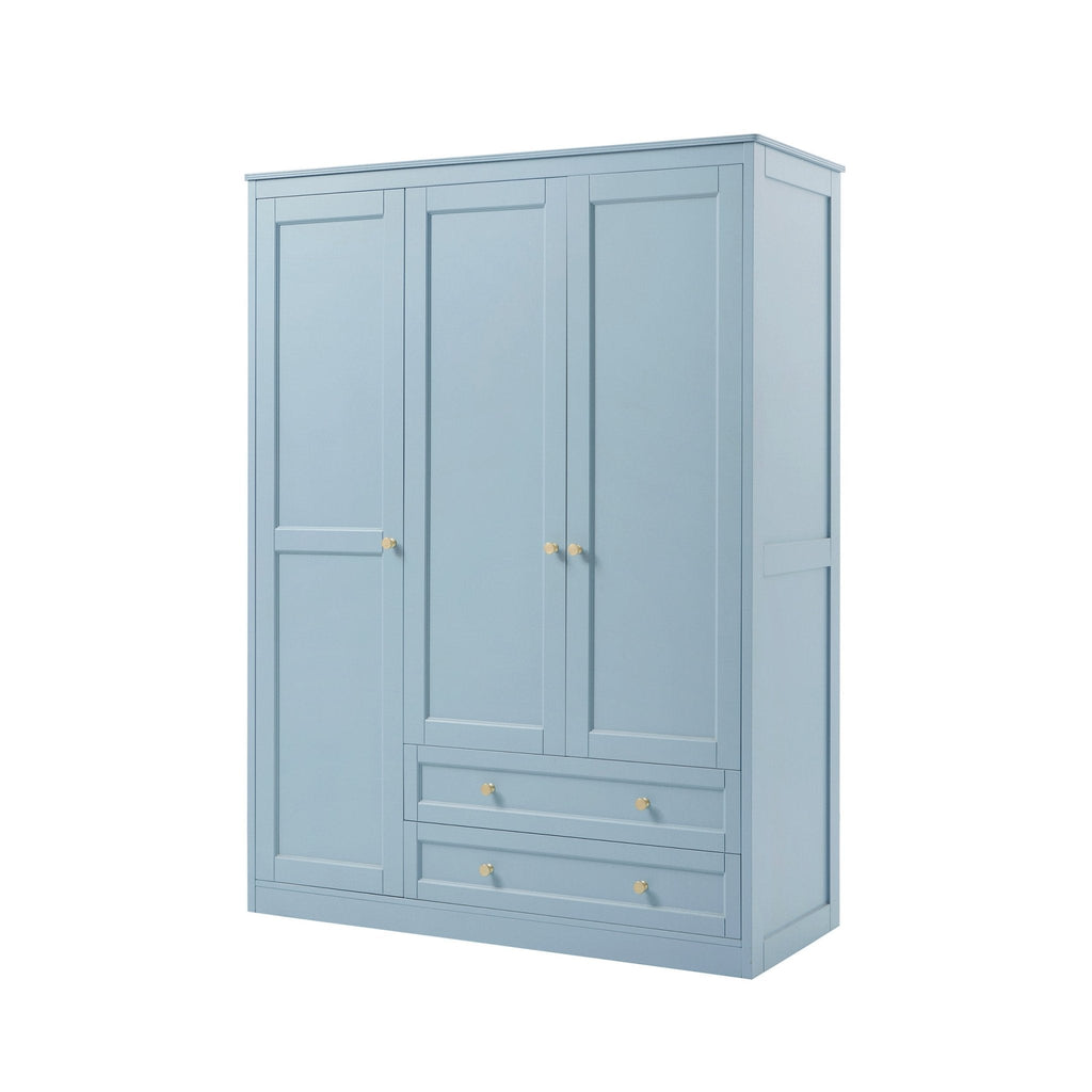 Dusklia - Ruby 3 Door Wardrobe with Drawers - Sky Blue
