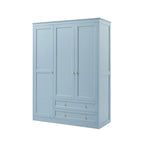 Dusklia - Ruby 3 Door Wardrobe with Drawers - Sky Blue