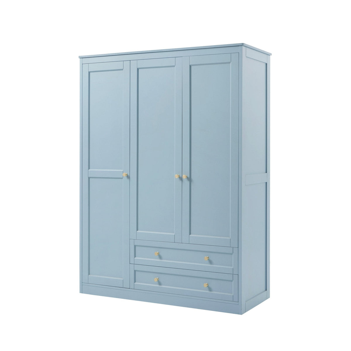 Dusklia - Ruby 3 Door Wardrobe with Drawers - Sky Blue