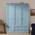 Dusklia - Ruby 3 Door Wardrobe with Drawers - Sky Blue