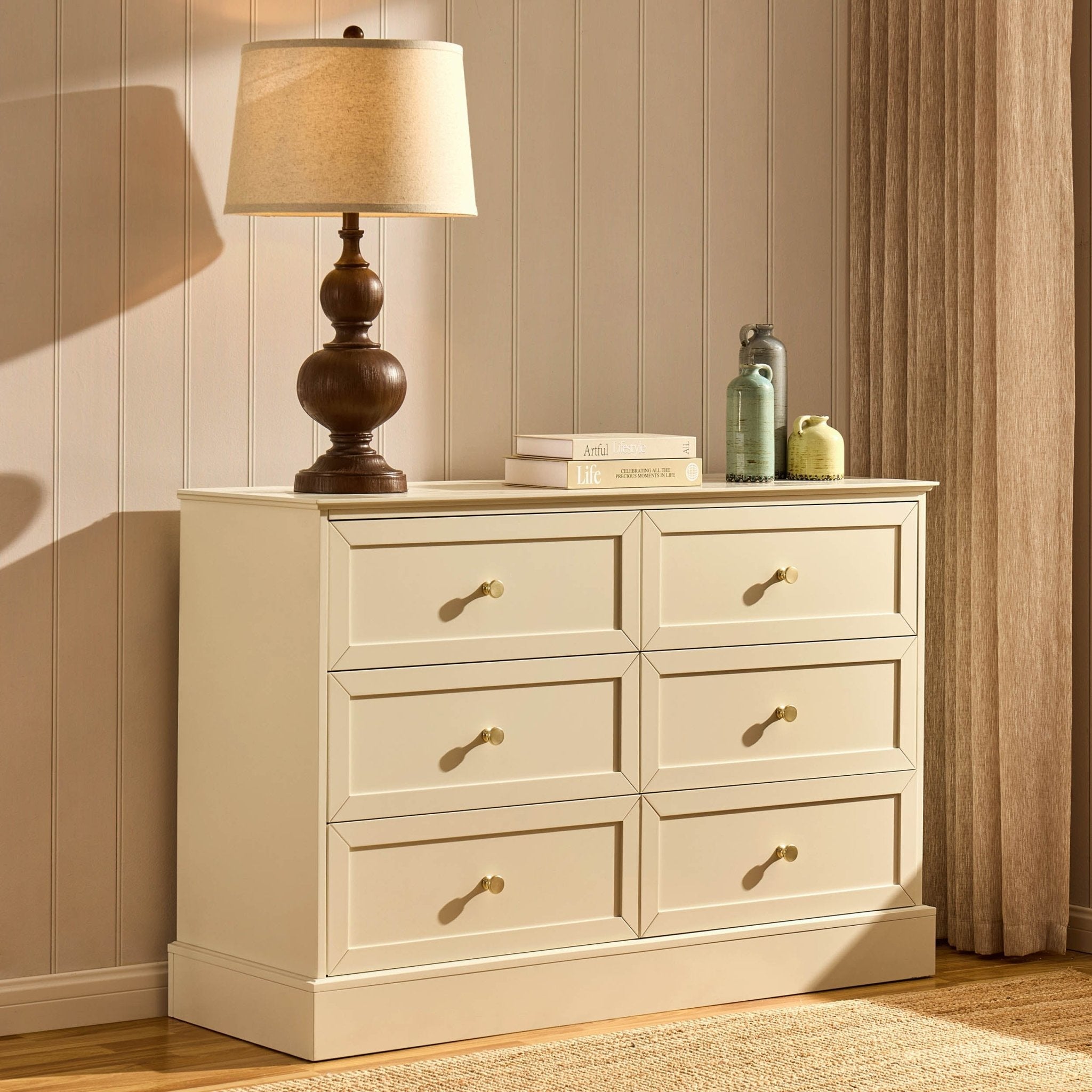 Dusklia - Ruby 6 Drawer Chest - Cream