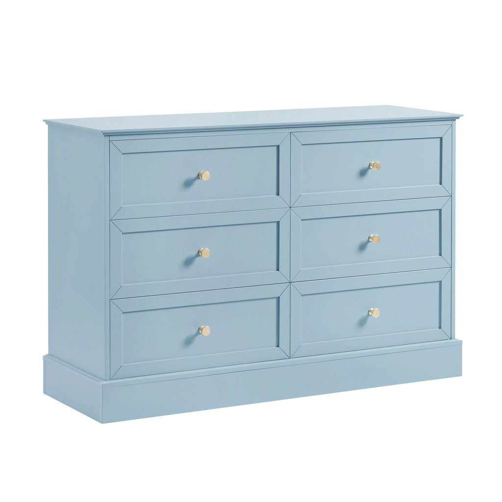 Dusklia - Ruby 6 Drawer Chest - Sky Blue