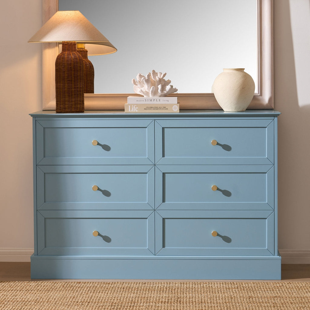 Dusklia - Ruby 6 Drawer Chest - Sky Blue