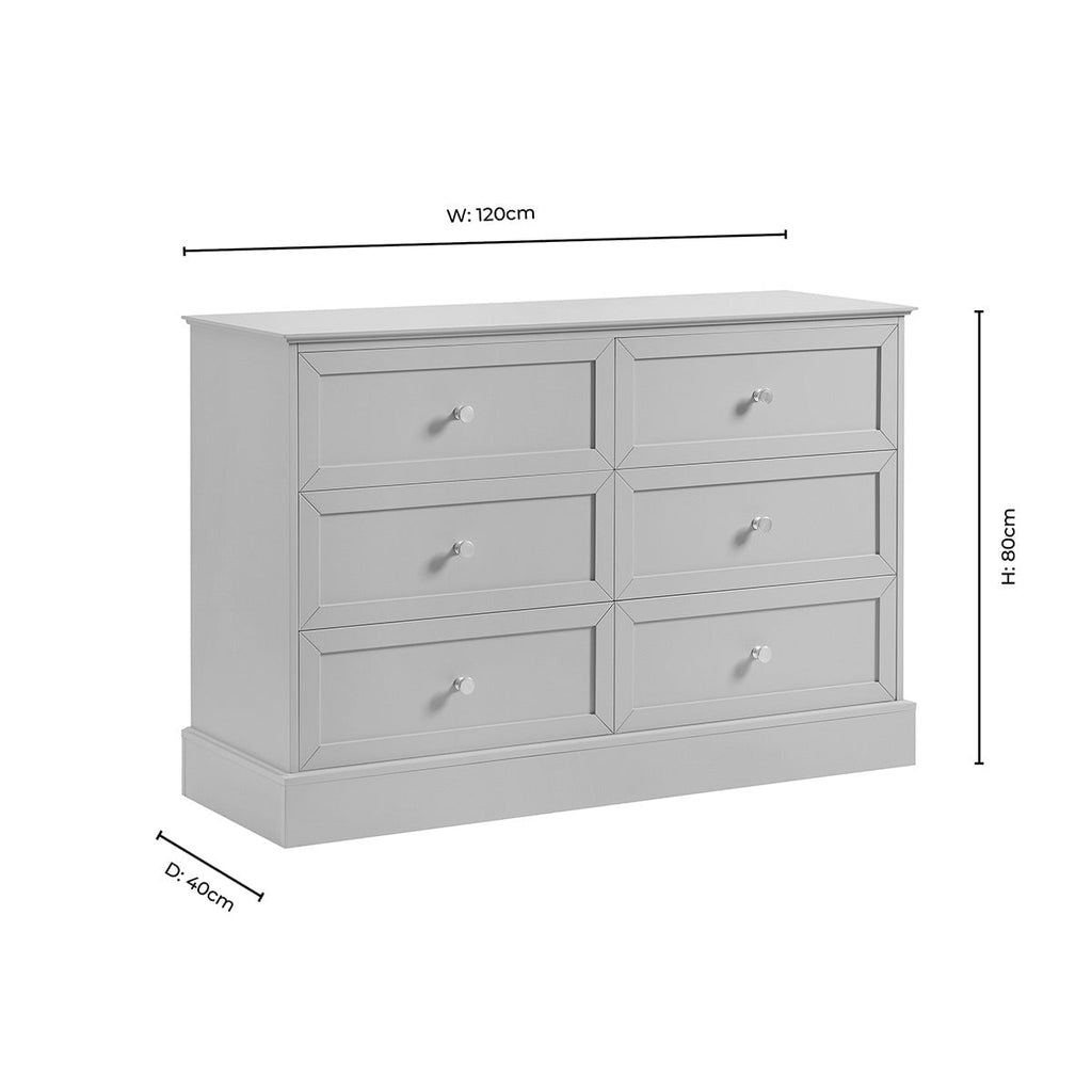 Dusklia - Ruby 6 Drawer Chest - Taupe