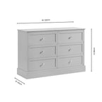 Dusklia - Ruby  6 Drawer Chest - Terracotta