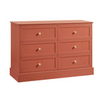 Dusklia - Ruby  6 Drawer Chest - Terracotta