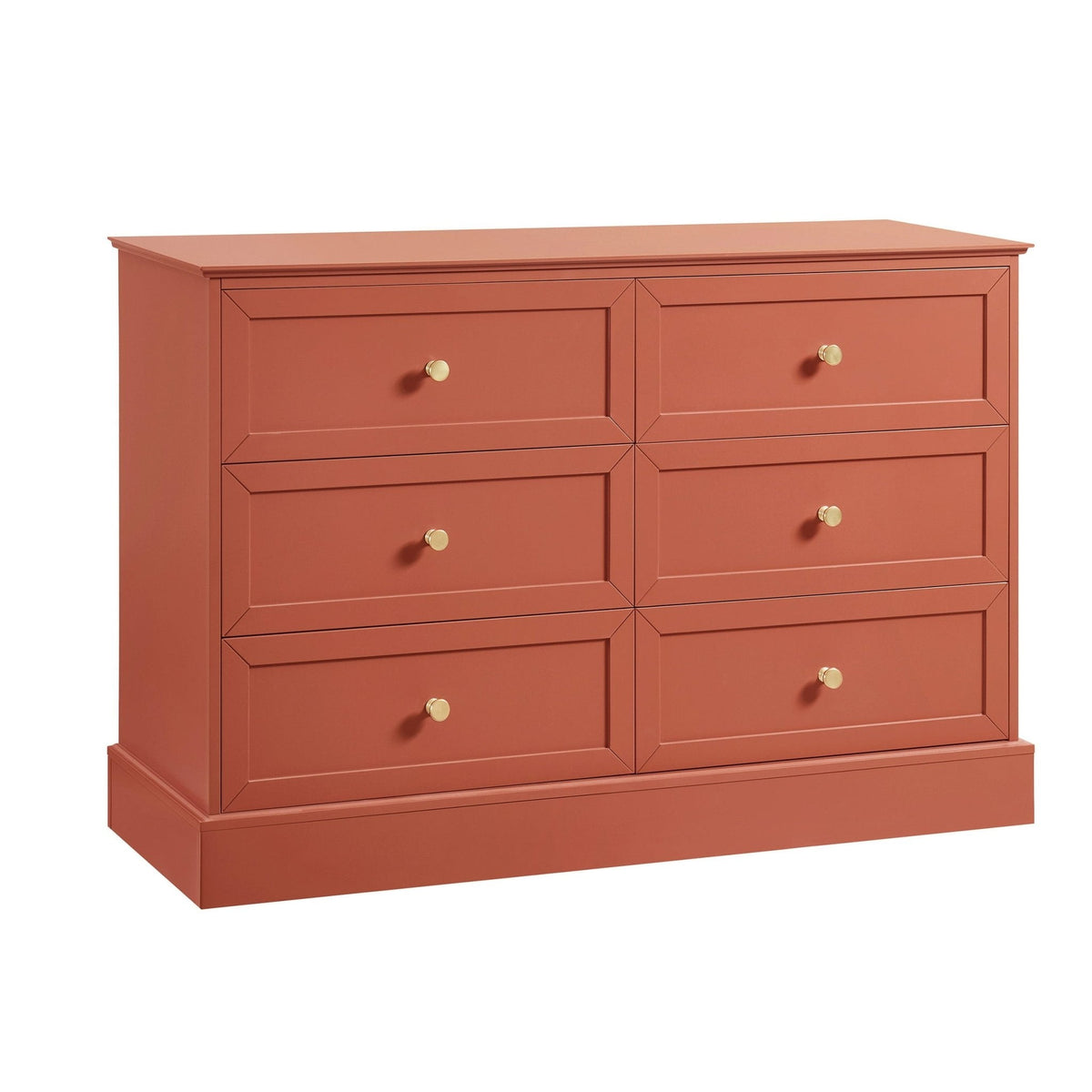 Dusklia - Ruby  6 Drawer Chest - Terracotta