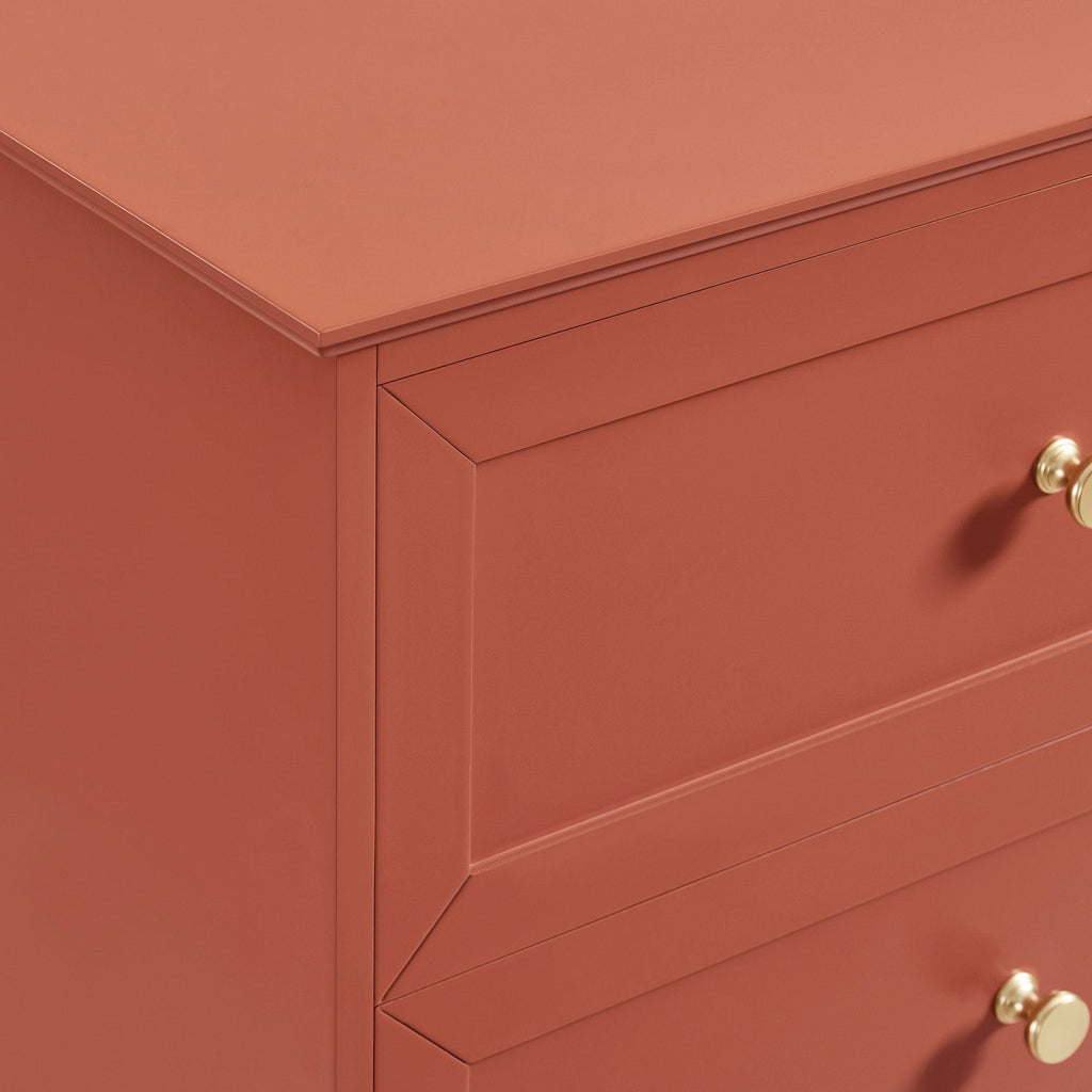 Dusklia - Ruby  6 Drawer Chest - Terracotta