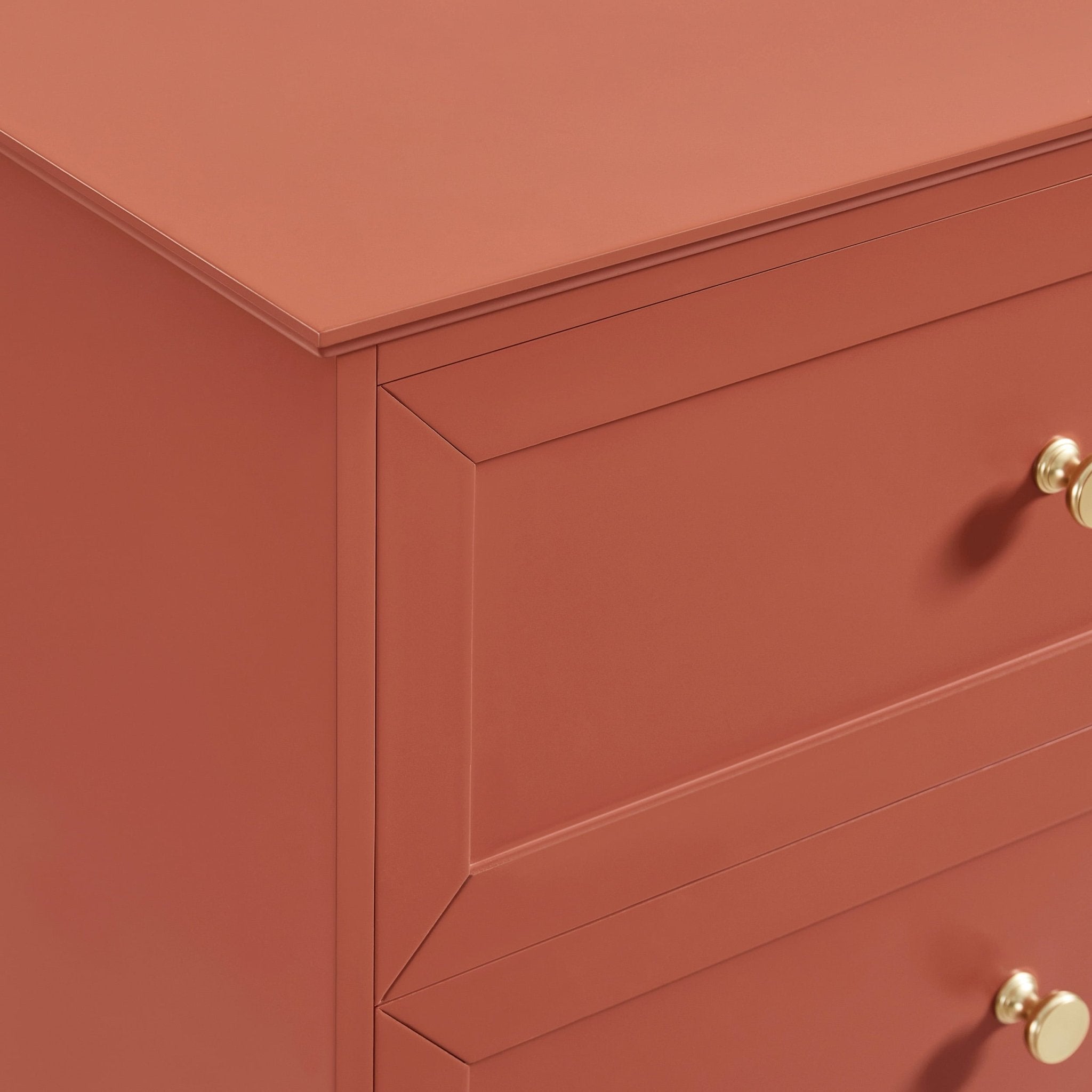 Dusklia - Ruby  6 Drawer Chest - Terracotta
