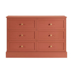 Dusklia - Ruby  6 Drawer Chest - Terracotta
