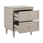 Dusklia - Ruby 2 Drawer Bedside Table - Taupe