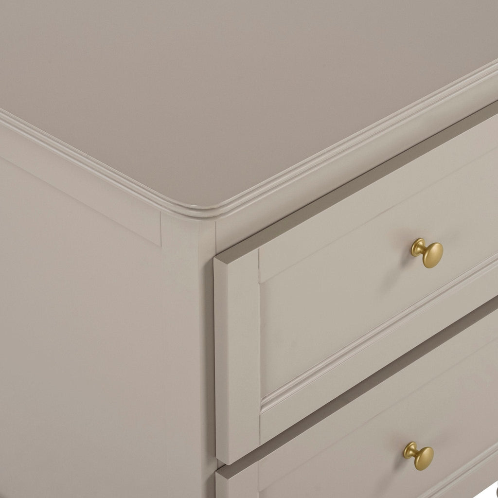 Dusklia - Ruby 2 Drawer Bedside Table - Taupe