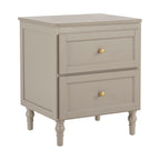 Dusklia - Ruby 2 Drawer Bedside Table - Taupe