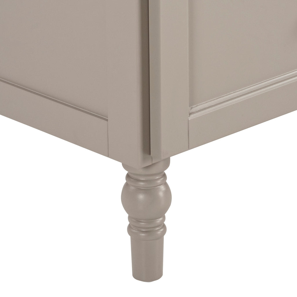 Dusklia - Ruby 2 Drawer Bedside Table - Taupe