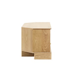 Dusklia - Ruby Corner TV Unit for TVs up to 55- Light Wood
