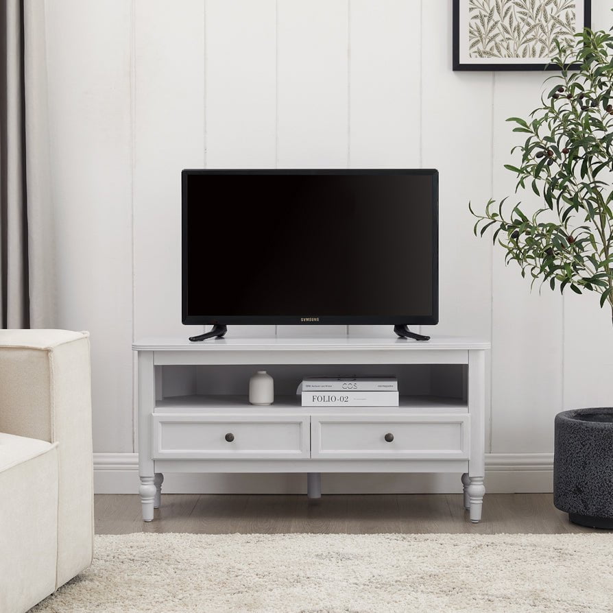 Dusklia - Ruby 100cm Corner TV Unit - Washed Stone