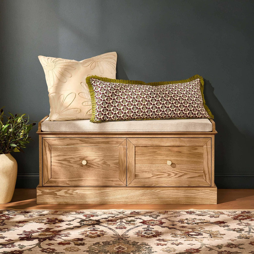 Rangement Ruby avec assise - Bois clair