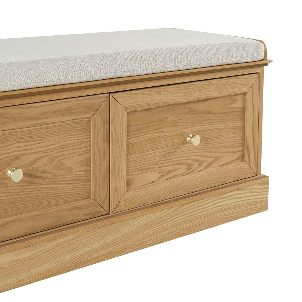 Rangement Ruby avec assise - Bois clair
