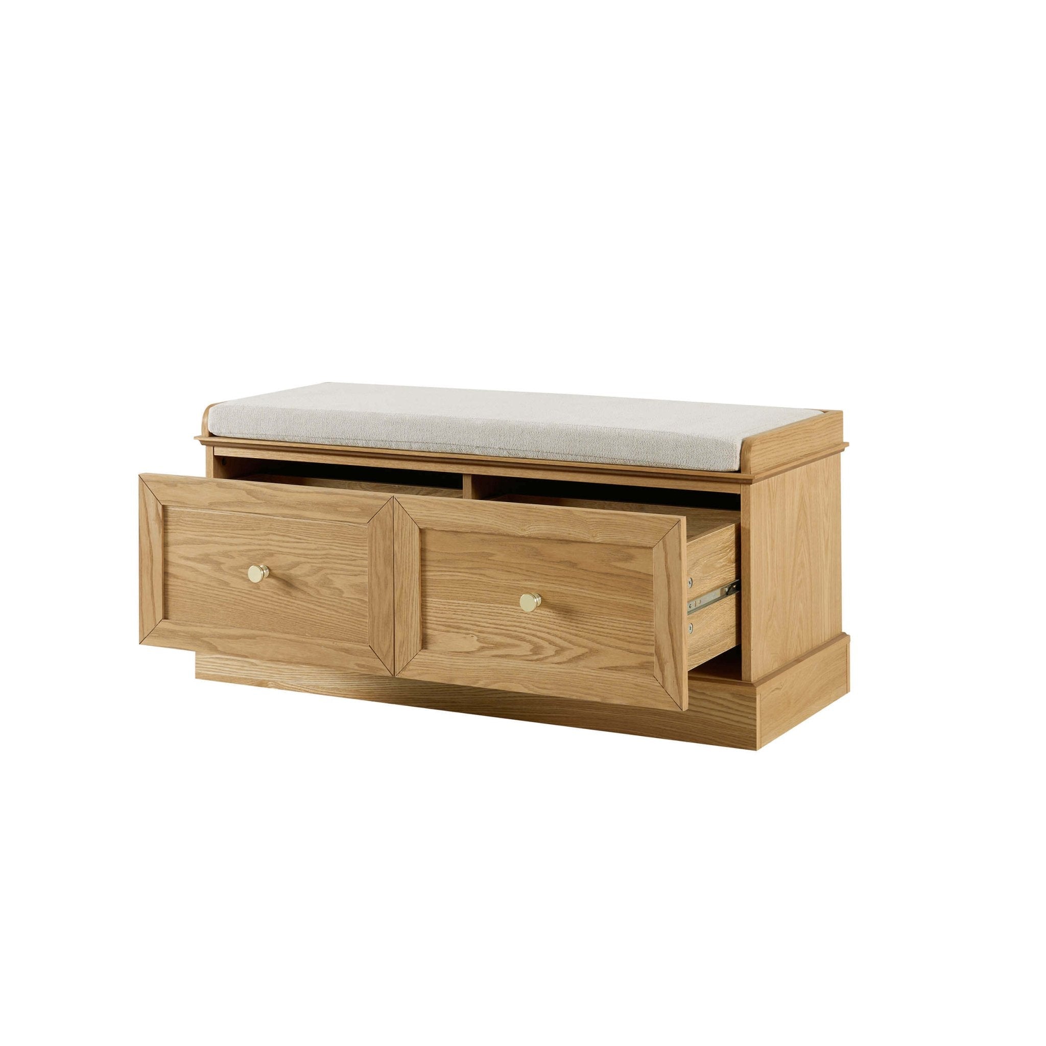 Rangement Ruby avec assise - Bois clair