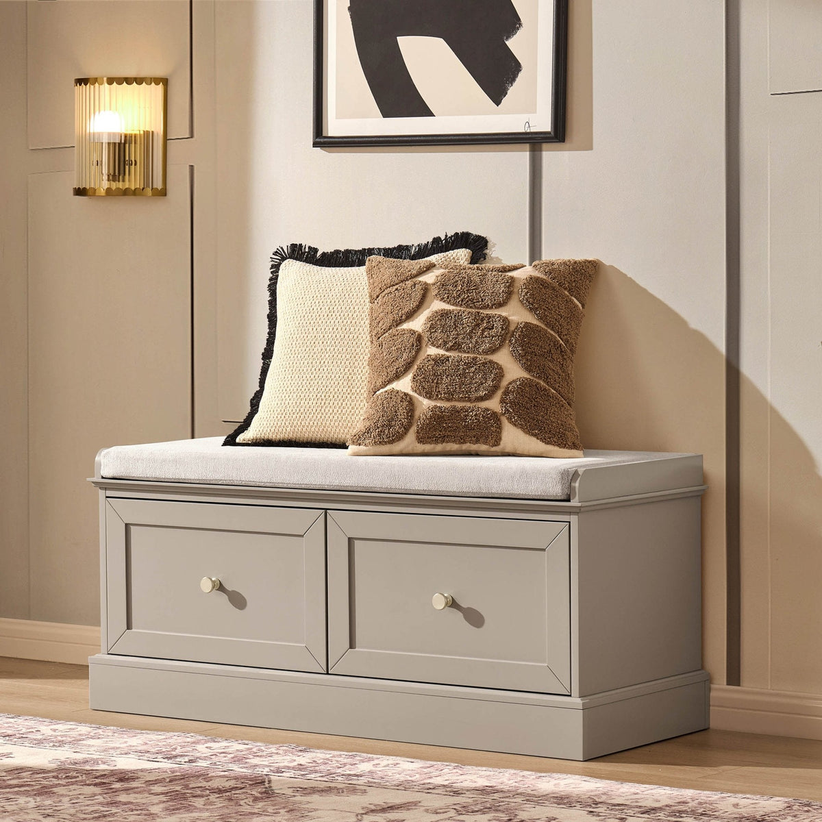 Dusklia - Ruby Seated Storage - Taupe