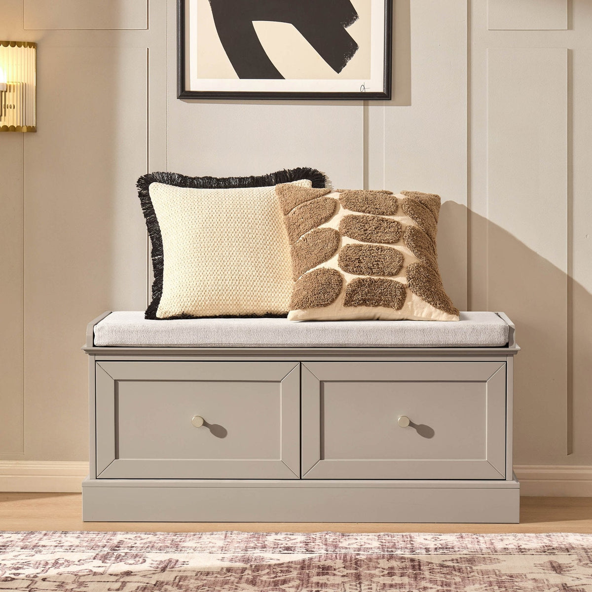 Dusklia - Ruby Seated Storage - Taupe