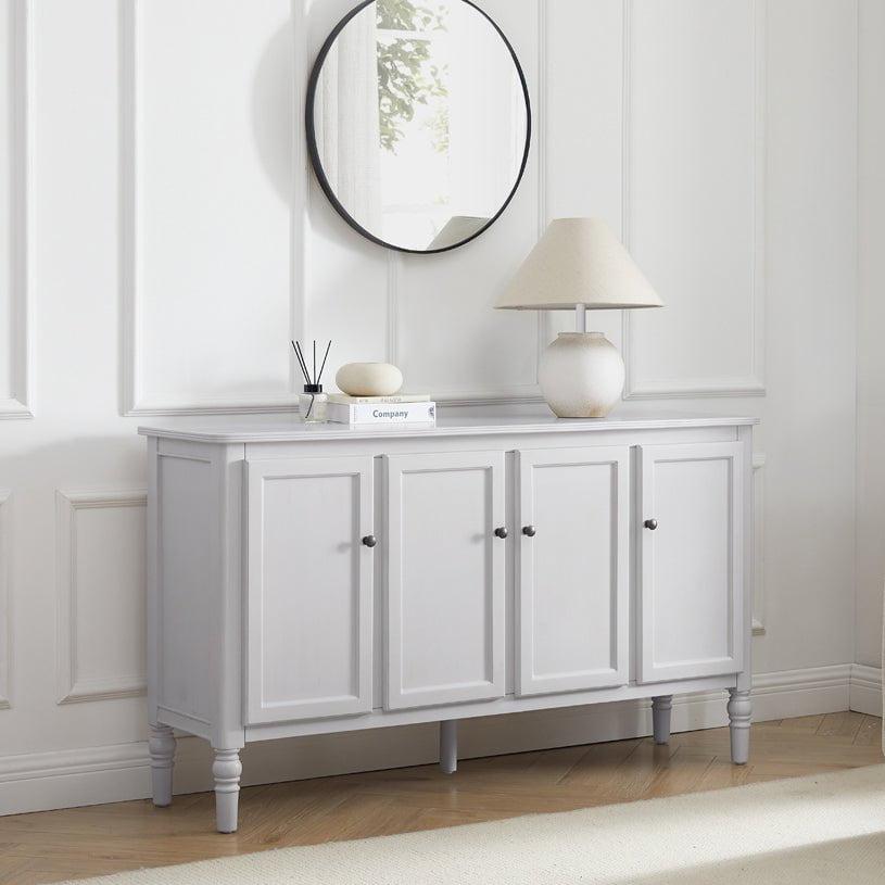 Dusklia - Ruby 4 Door Sideboard - Washed Stone