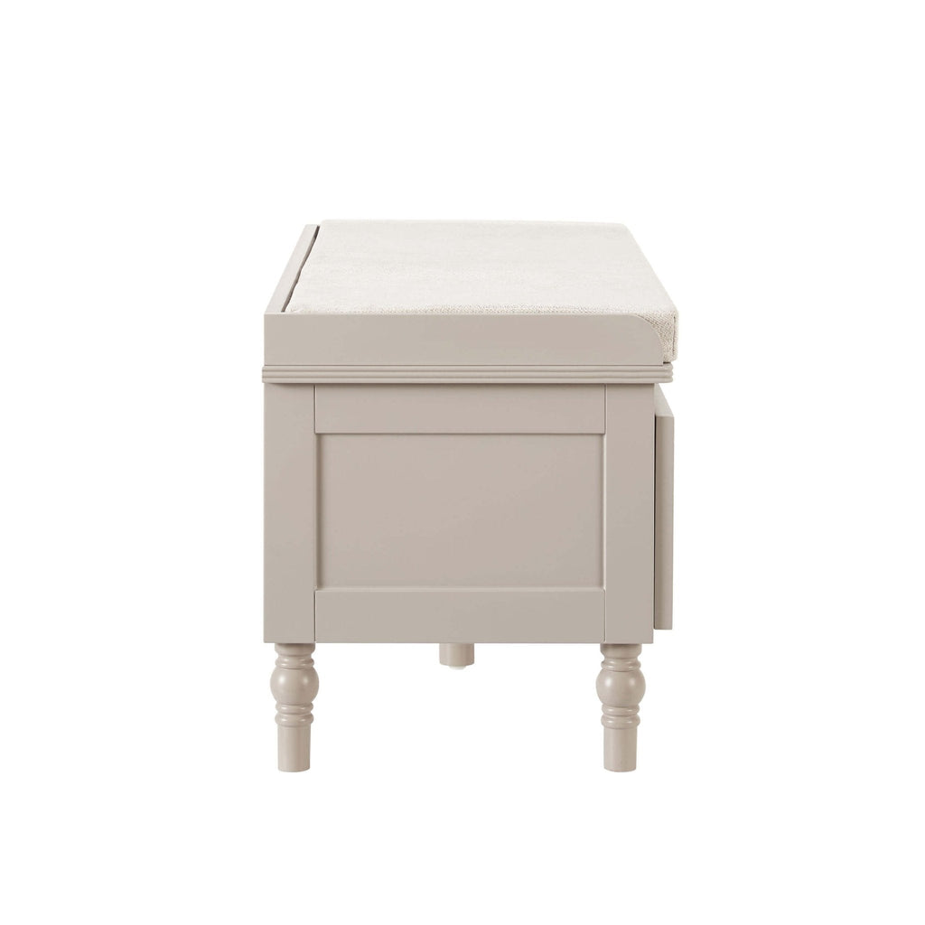 Dusklia - Ruby Storage Cupboard With Seat - Taupe