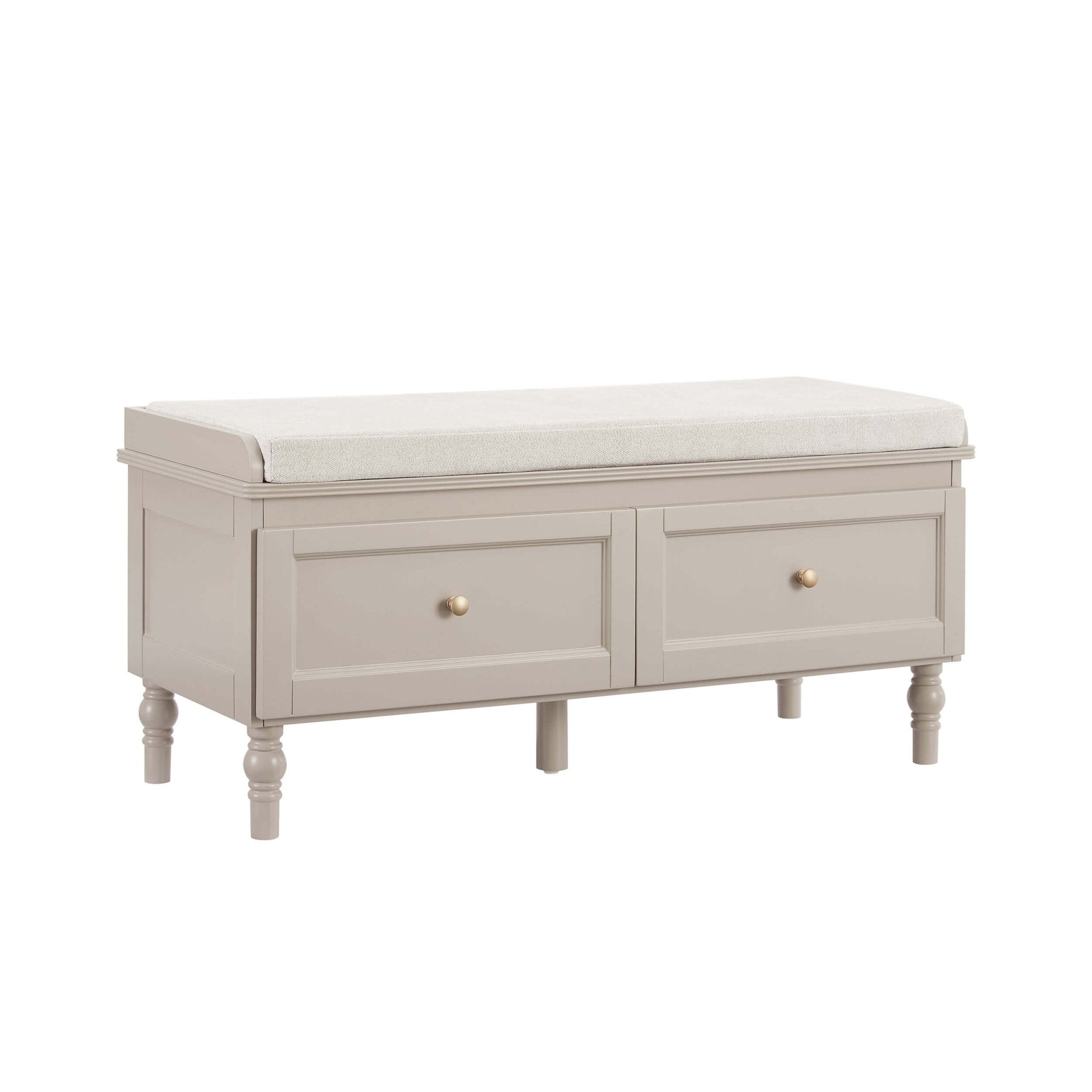 Dusklia - Ruby Storage Cupboard With Seat - Taupe