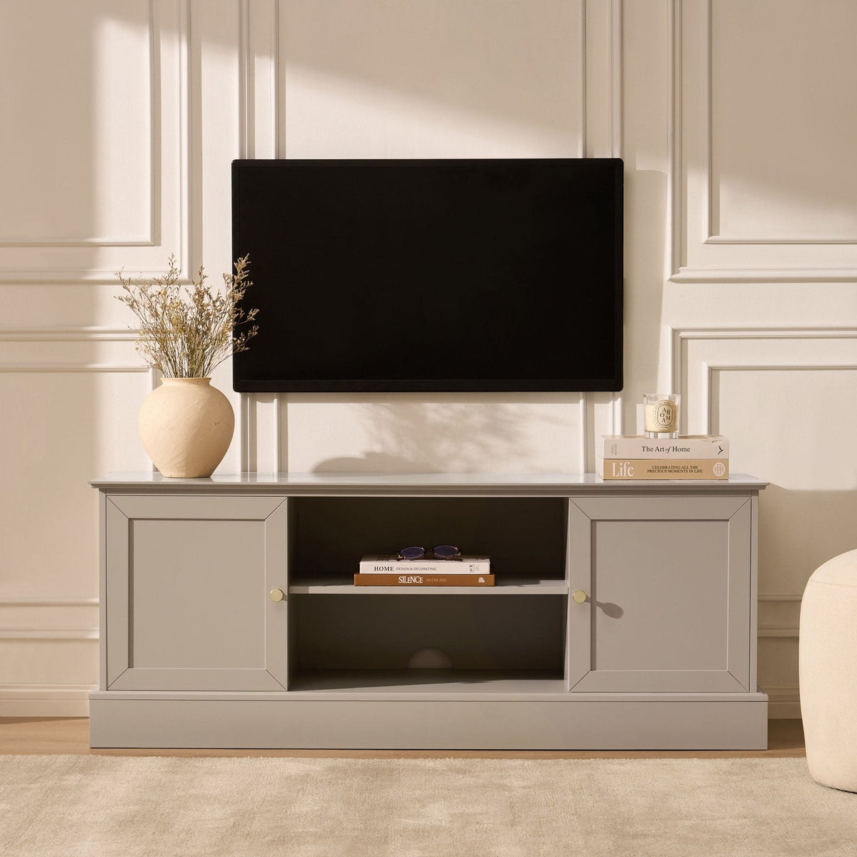 Dusklia - Ruby TV Unit for TVs up to 60 - Taupe