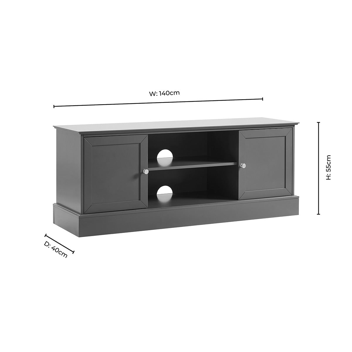 Dusklia - Ruby TV Unit for TVs up to 60 - Taupe