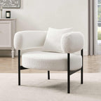 Dusklia - Sabrina Boucle Accent Chair - Off White