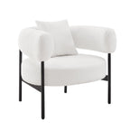 Dusklia - Sabrina Boucle Accent Chair - Off White