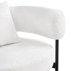 Dusklia - Sabrina Boucle Accent Chair - Off White