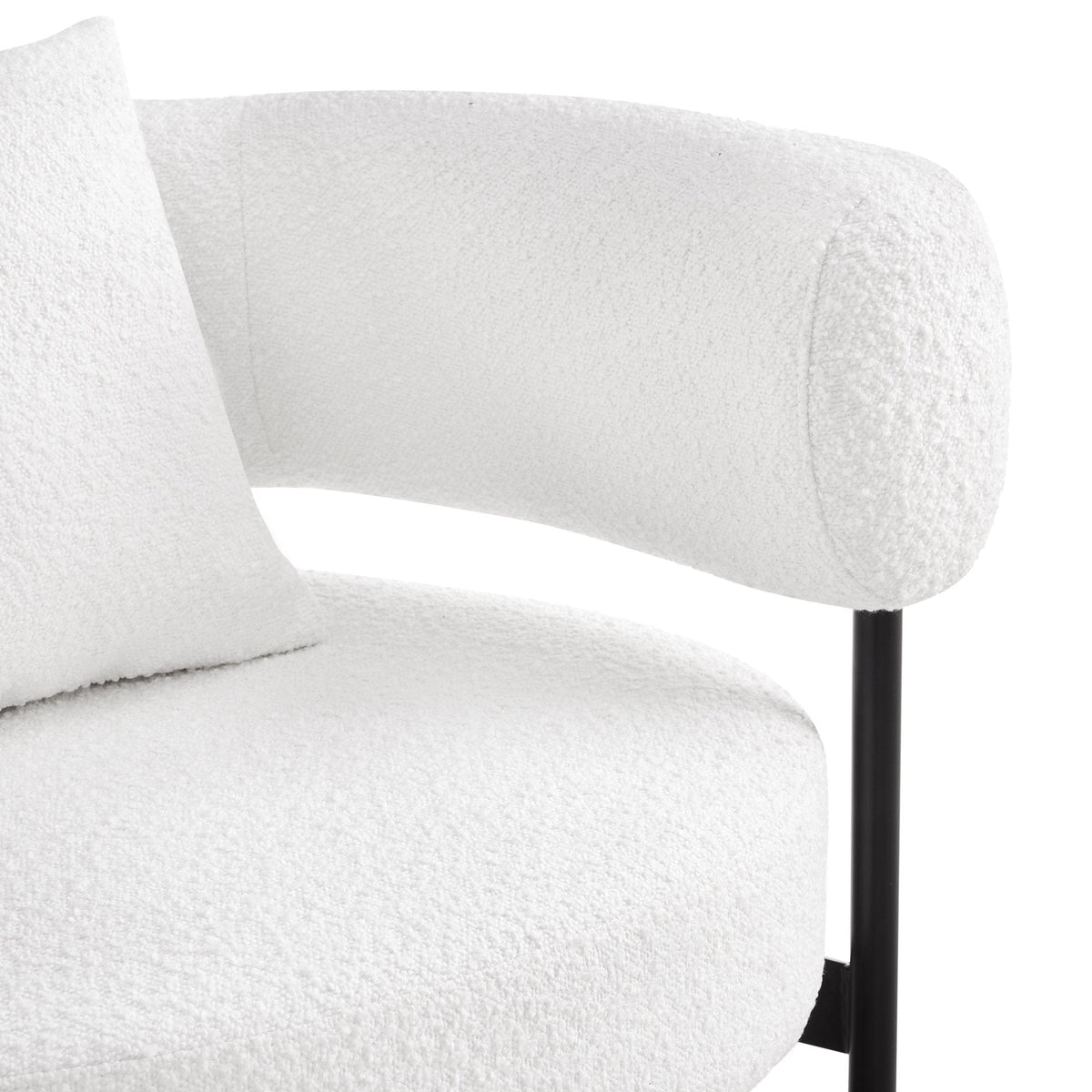Dusklia - Sabrina Boucle Accent Chair - Off White