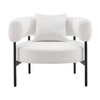 Dusklia - Sabrina Boucle Accent Chair - Off White