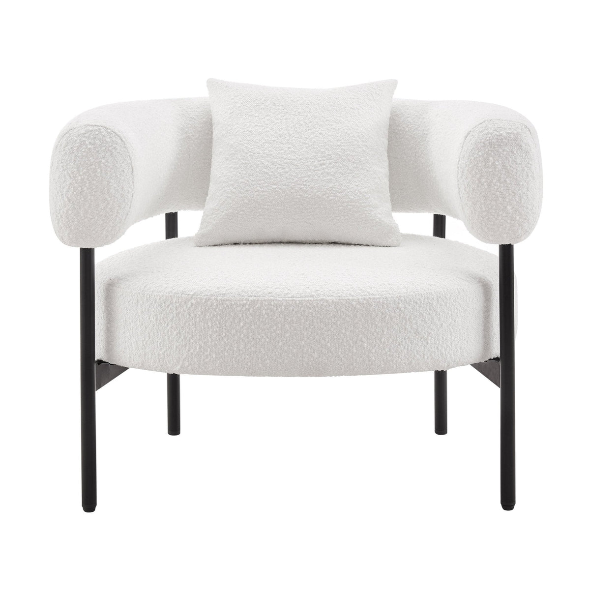 Dusklia - Sabrina Boucle Accent Chair - Off White