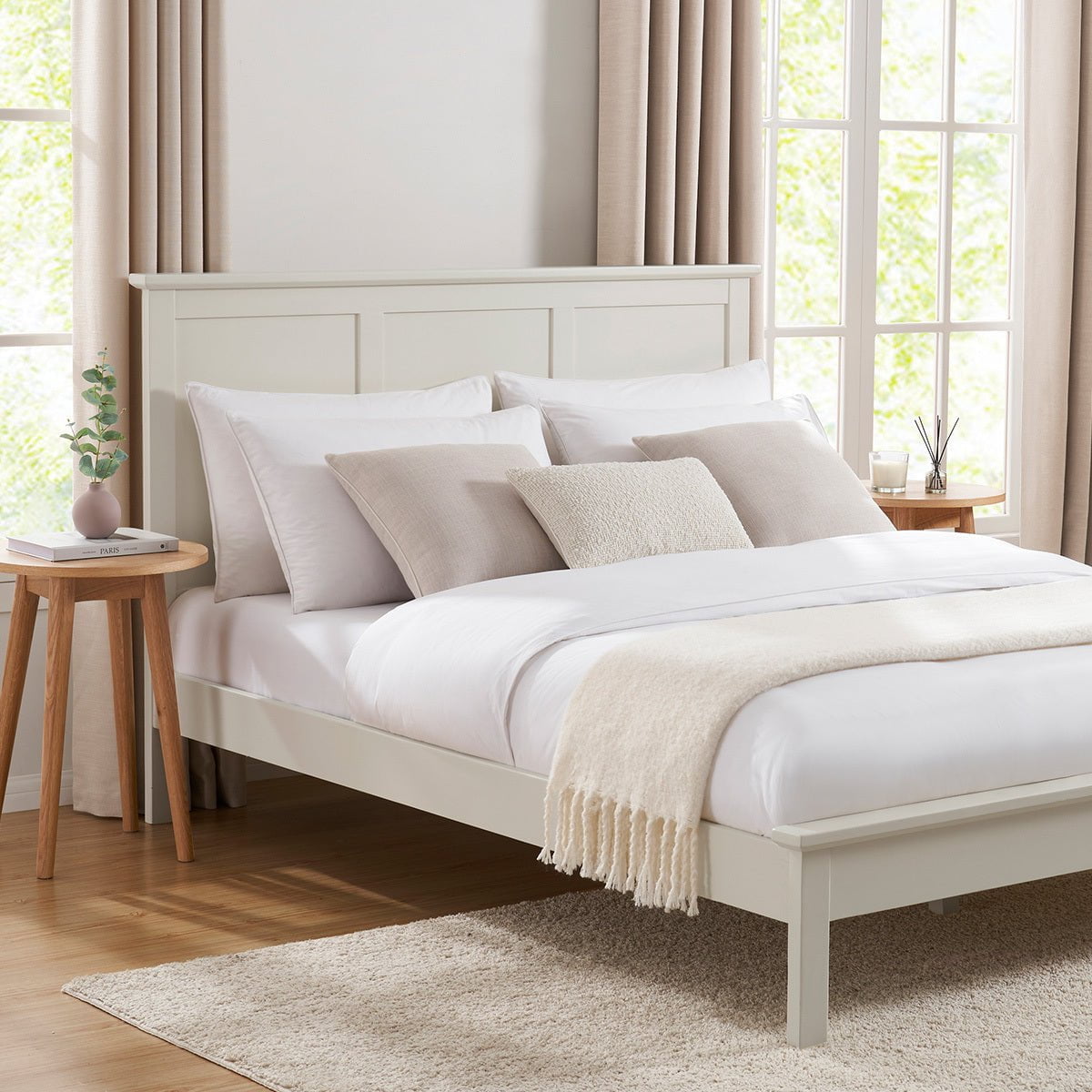 Dusklia - Salcombe Bed Frame - Stone