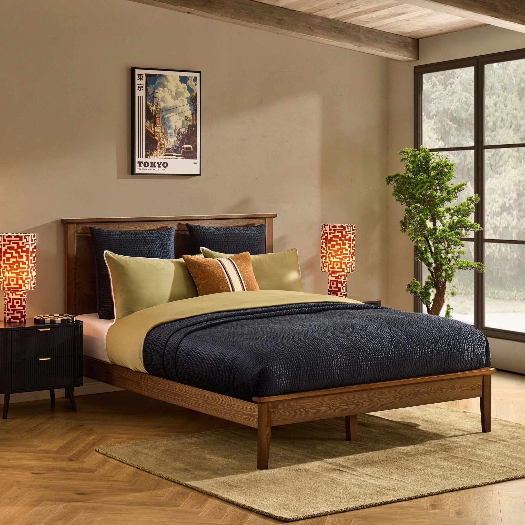 Dusklia - Salcombe Bed Frame - Walnut