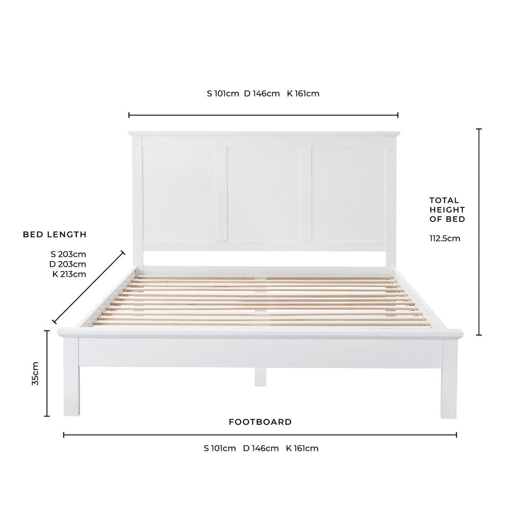 Dusklia - Salcombe Bed Frame - White