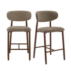 Dusklia - Sally Set of 2 Barstools - Chenille Mushroom