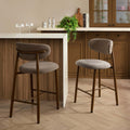 Dusklia - Sally Set of 2 Barstools - Chenille Mushroom