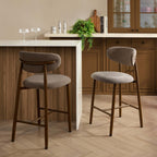 Dusklia - Sally Set of 2 Barstools - Chenille Mushroom